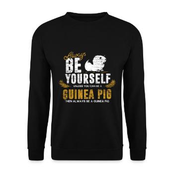 Cadeau cochon d'Inde - Sweat-shirt Unisexe - noir - Devant - Alina (178cm) & Michal (187cm)