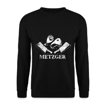 Cadeau de boucher - Sweat-shirt Unisexe - noir - Devant - Alina (178cm) & Michal (187cm)