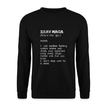 Cadeau krav maga - Sweat-shirt Unisexe - noir - Devant - Alina (178cm) & Michal (187cm)