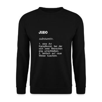 judo - Unisex Sweatshirt - black - Front - Alina (178cm) & Michal (187cm)
