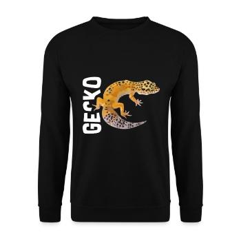 Gecko - Unisex Sweatshirt - black - Front - Alina (178cm) & Michal (187cm)
