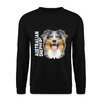Australian Shepherd - Unisex Pullover - Schwarz - Vorne - Alina (178cm) & Michal (187cm)