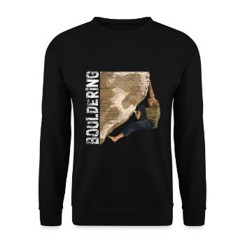 Escalade en bloc - Sweat-shirt Unisexe - noir - Devant - Alina (178cm) & Michal (187cm)