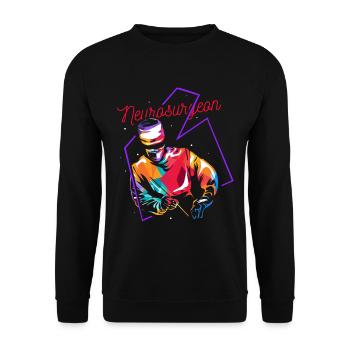 Neurochirurgie Doktor Gehirn Geschenk - Unisex Pullover - Schwarz - Vorne - Alina (178cm) & Michal (187cm)