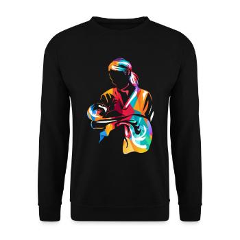 Cadeau sage-femme - Sweat-shirt Unisexe - noir - Devant - Alina (178cm) & Michal (187cm)