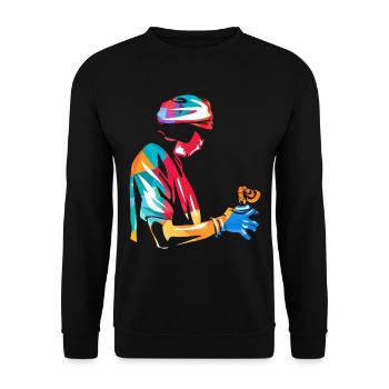 Anesthetist Anesthesia - Unisex Sweatshirt - black - Front - Alina (178cm) & Michal (187cm)