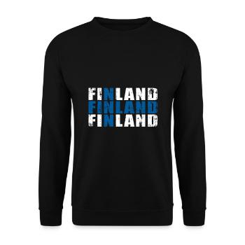Finland - Unisex Sweatshirt - black - Front - Alina (178cm) & Michal (187cm)