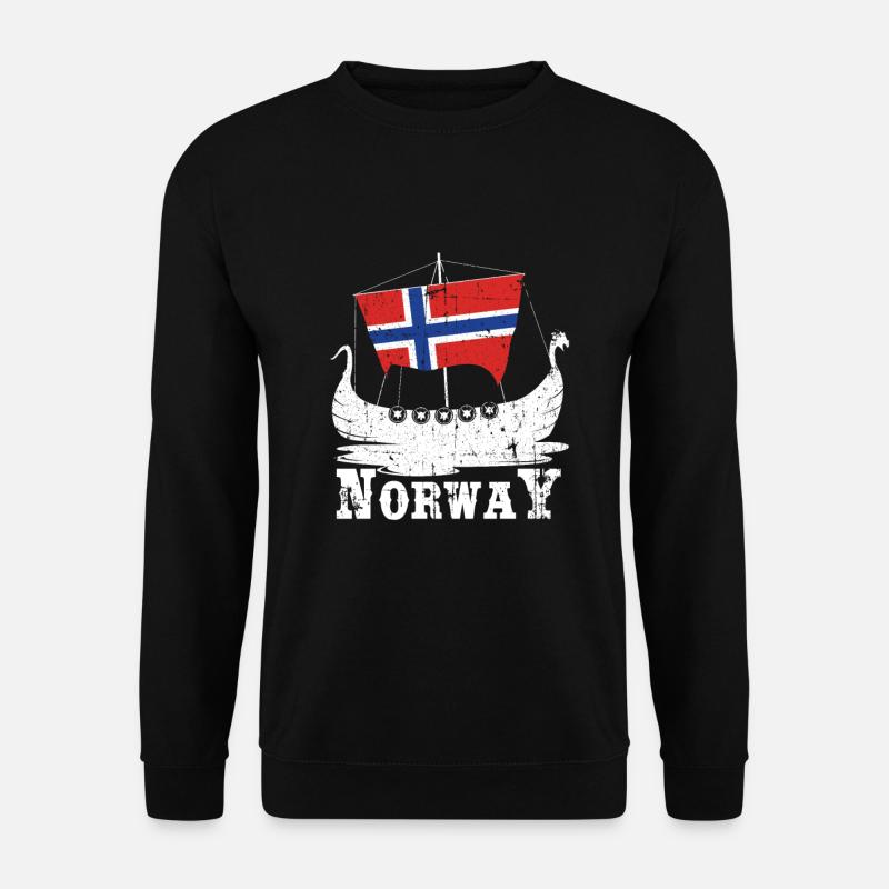 Norvège bateau vikings - Sweat-shirt Unisexe - noir