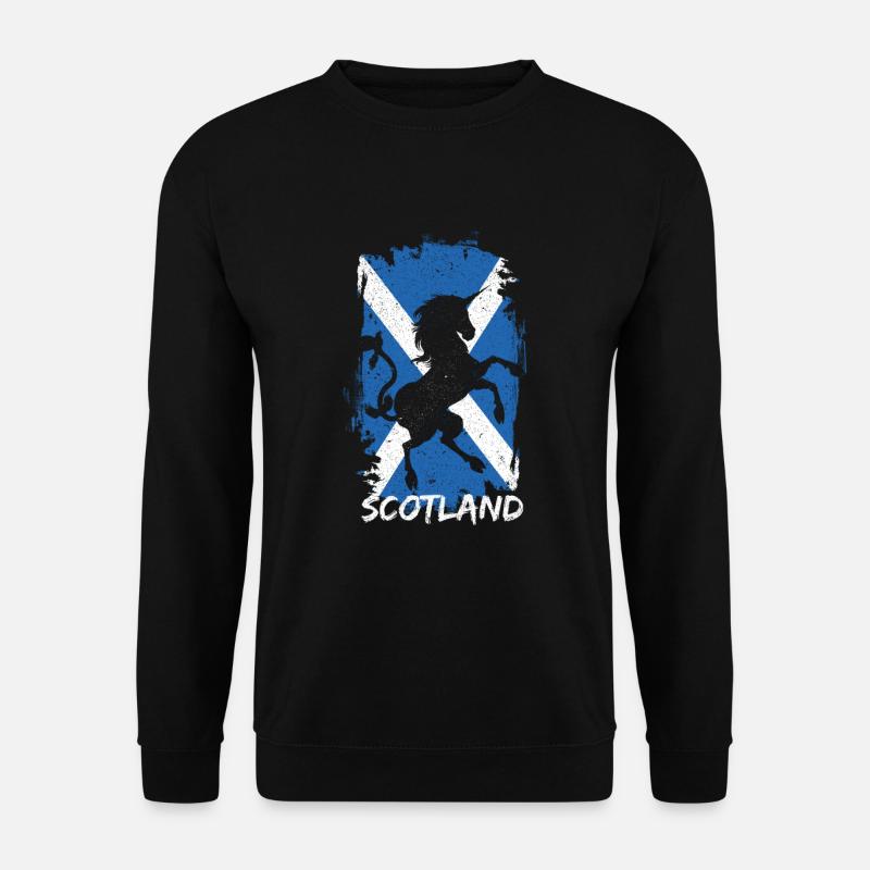 Schottland Pferd Geschenk - Unisex Pullover - Schwarz