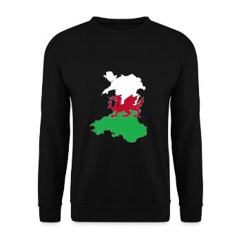 Wales - Unisex Pullover - Schwarz - Vorne - Alina (178cm) & Michal (187cm)