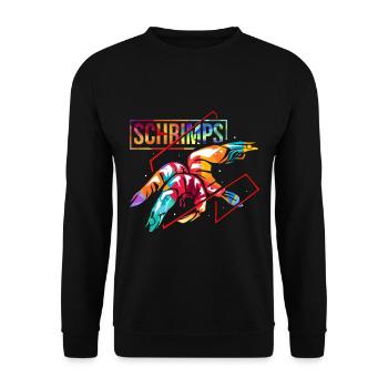 Shrimp gift - Unisex Sweatshirt - black - Front - Alina (178cm) & Michal (187cm)