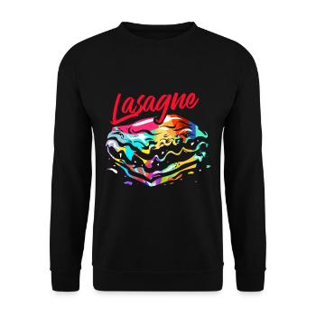 Cadeau de lasagne - Sweat-shirt Unisexe - noir - Devant - Alina (178cm) & Michal (187cm)