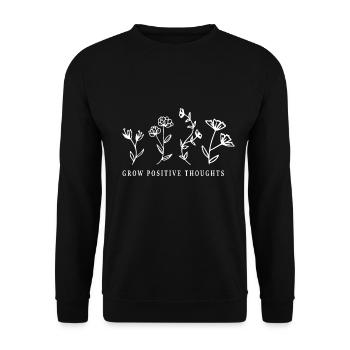 Cultiver des pensées positives - Sweat-shirt Unisexe - noir - Devant - Alina (178cm) & Michal (187cm)