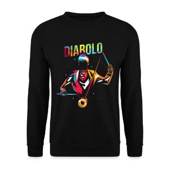 Diablo Yoyo - Unisex Sweatshirt - black - Front - Alina (178cm) & Michal (187cm)