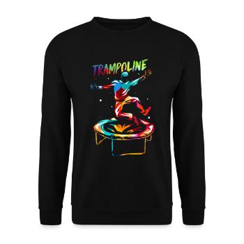 Trampoline - Unisex Sweatshirt - black - Front - Alina (178cm) & Michal (187cm)