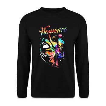 Flamenco Cadeau - Sweat-shirt Unisexe - noir - Devant - Alina (178cm) & Michal (187cm)