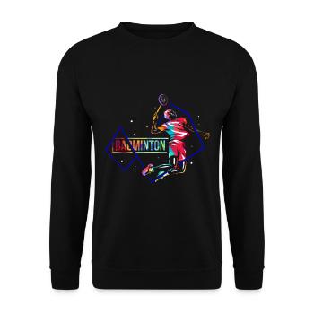 Badminton sport - Unisex Sweatshirt - black - Front - Alina (178cm) & Michal (187cm)