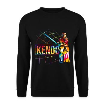 Kendo gift - Unisex Sweatshirt - black - Front - Alina (178cm) & Michal (187cm)