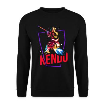 Kendo - Unisex Sweatshirt - black - Front - Alina (178cm) & Michal (187cm)