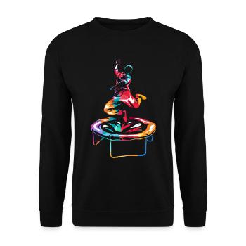 trampoline - Unisex Sweatshirt - black - Front - Alina (178cm) & Michal (187cm)