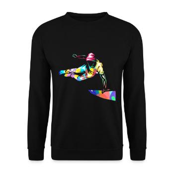 Parkour - Unisex Sweatshirt - black - Front - Alina (178cm) & Michal (187cm)