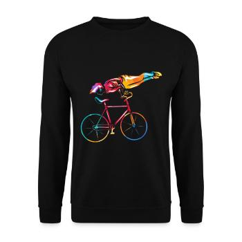 art cyclisme - Sweat-shirt Unisexe - noir - Devant - Alina (178cm) & Michal (187cm)