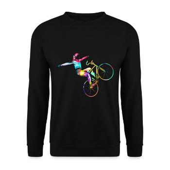 art cyclisme - Sweat-shirt Unisexe - noir - Devant - Alina (178cm) & Michal (187cm)