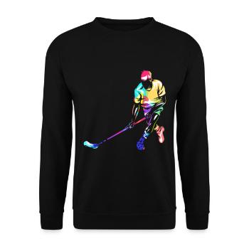 Floorball - Sweat-shirt Unisexe - noir - Devant - Alina (178cm) & Michal (187cm)