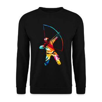 tir à l'arc - Sweat-shirt Unisexe - noir - Devant - Alina (178cm) & Michal (187cm)