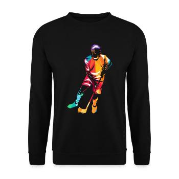 Floorball - Sweat-shirt Unisexe - noir - Devant - Alina (178cm) & Michal (187cm)