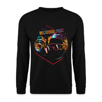 Microbiologist gift - Unisex Sweatshirt - black - Front - Alina (178cm) & Michal (187cm)