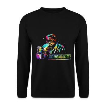 Microbiologist gift - Unisex Sweatshirt - black - Front - Alina (178cm) & Michal (187cm)