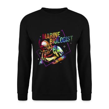 Meeresbiologie Geschenk - Unisex Pullover - Schwarz - Vorne - Alina (178cm) & Michal (187cm)