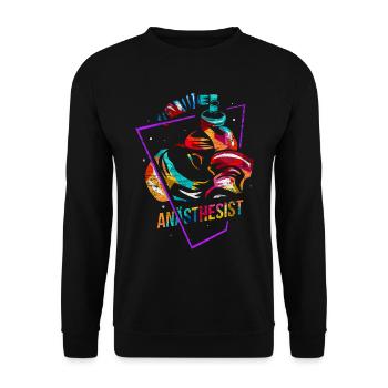 Anesthetist Anesthesia - Unisex Sweatshirt - black - Front - Alina (178cm) & Michal (187cm)