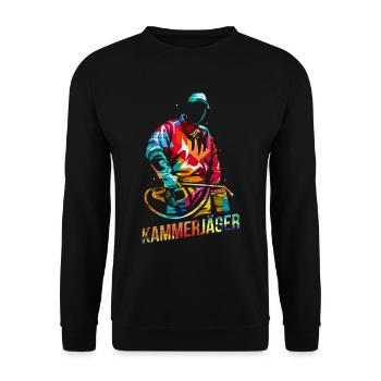 Exterminateur travail cadeau - Sweat-shirt Unisexe - noir - Devant - Alina (178cm) & Michal (187cm)