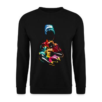 Hebamme - Unisex Pullover - Schwarz - Vorne - Alina (178cm) & Michal (187cm)