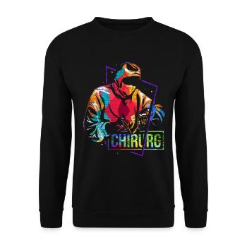 Neurosurgeon Doctor Gift - Unisex Sweatshirt - black - Front - Alina (178cm) & Michal (187cm)