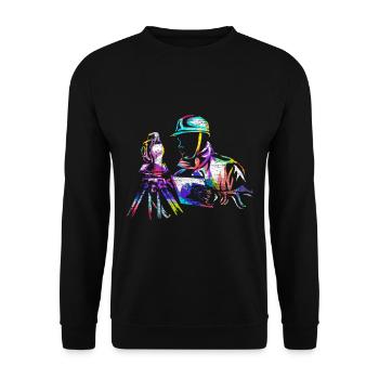 Vermessungstechniker - Unisex Pullover - Schwarz - Vorne - Alina (178cm) & Michal (187cm)