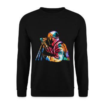 Vermessungstechniker - Unisex Pullover - Schwarz - Vorne - Alina (178cm) & Michal (187cm)