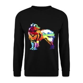 Australian Shepherd - Sweat-shirt Unisexe - noir - Devant - Alina (178cm) & Michal (187cm)
