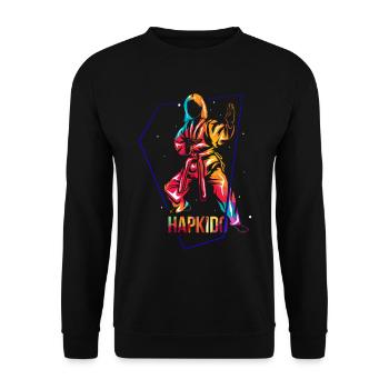 Hapkido Geschenk - Unisex Pullover - Schwarz - Vorne - Alina (178cm) & Michal (187cm)