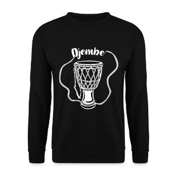 Djembe gift - Unisex Sweatshirt - black - Front - Alina (178cm) & Michal (187cm)