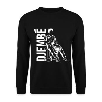 Djembe Trommel - Unisex Pullover - Schwarz - Vorne - Alina (178cm) & Michal (187cm)
