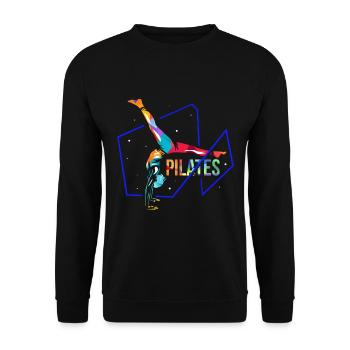 Pilates - Unisex Pullover - Schwarz - Vorne - Alina (178cm) & Michal (187cm)