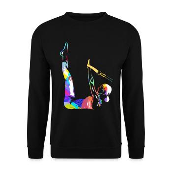 Pilates - Unisex Pullover - Schwarz - Vorne - Alina (178cm) & Michal (187cm)