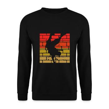 break dancing - Unisex Sweatshirt - black - Front - Alina (178cm) & Michal (187cm)