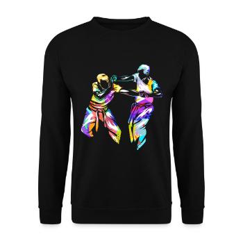 Krav Maga - Unisex Sweatshirt - black - Front - Alina (178cm) & Michal (187cm)