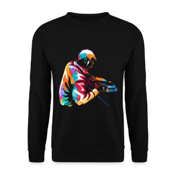 Mediendesigner - Unisex Sweatshirt - black - Front - Alina (178cm) & Michal (187cm)