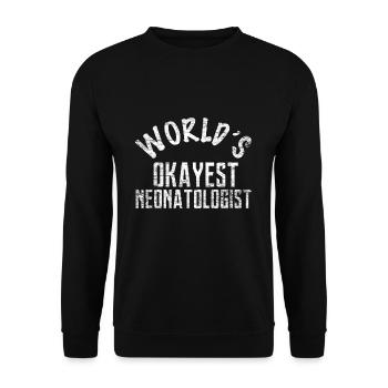 Neonatologe Pädiatrie Geschenk - Unisex Pullover - Schwarz - Vorne - Alina (178cm) & Michal (187cm)