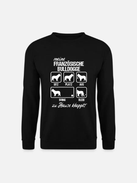 Französische Bulldogge Hund Hundefreund Geschenk - Unisex Pullover - Schwarz